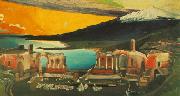 Tivadar Kosztka Csontvary Ruins of the Ancient theatre of Taormina France oil painting artist